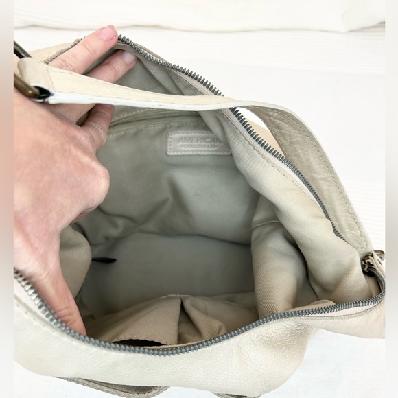 American Leather Co. Carrie Hobo Bag in Ivory Cream Stone - Picture 13 of 16